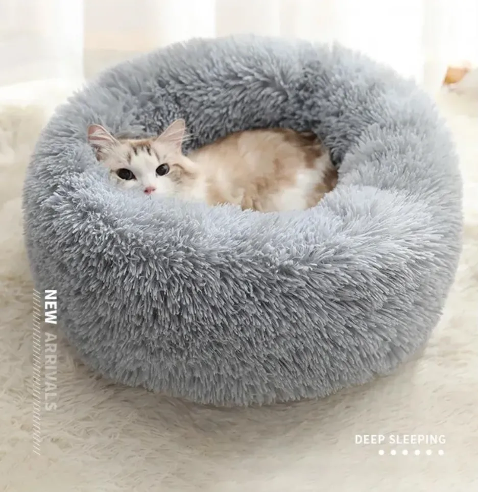 Cat and Dog Bed Pet Bed Luxury Fur Donut Cuddler / Cat house kennel /Cat Cushion Pet Bed 