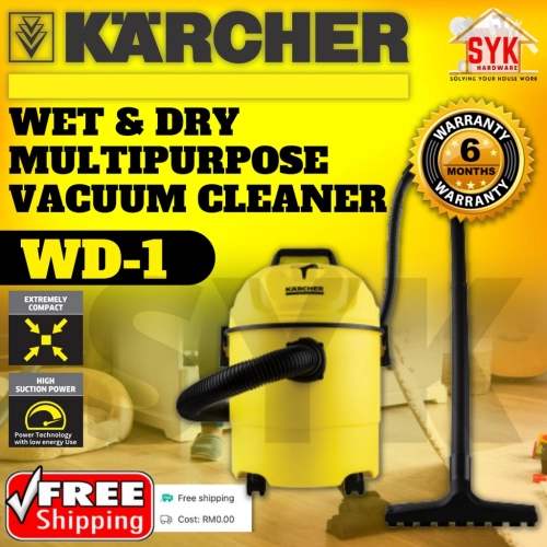 SYK (FREE SHIPPING) Karcher WD 1 15L Wet Dry Multipurpose Vacuum Cleaner Floor Care Appliances Tool Mesin Penyedut Habuk