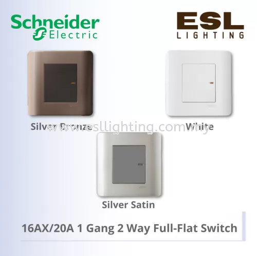SCHNEIDER ZENcelo Series 16AX/20A 1 Gang 2 Way Full-Flat Switch E8431_2_WE_G11