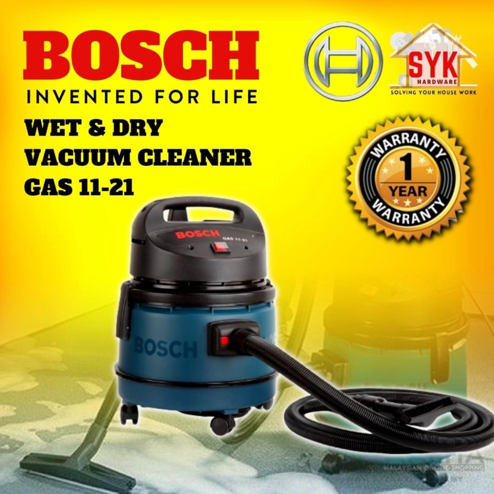 SYK BOSCH GAS 11-21 Wet And Dry Vacuum Cleaner Heavy Duty Wet Vacuum Vakum Cleaner  Home Appliances - 060197A006 Home Appliances Small Household Appliances  Negeri Sembilan, Malaysia Supplier, Seller, Provider, Authorized Dealer
