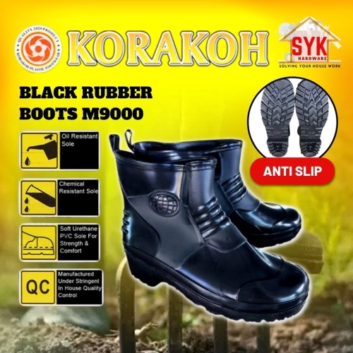 SYK KORAKOH M9000 Safety Boot Rubber Boot Working Shoe Safety Shoes Men Kasut Safety Boot Lelaki Kasut Getah Kasut Kerja