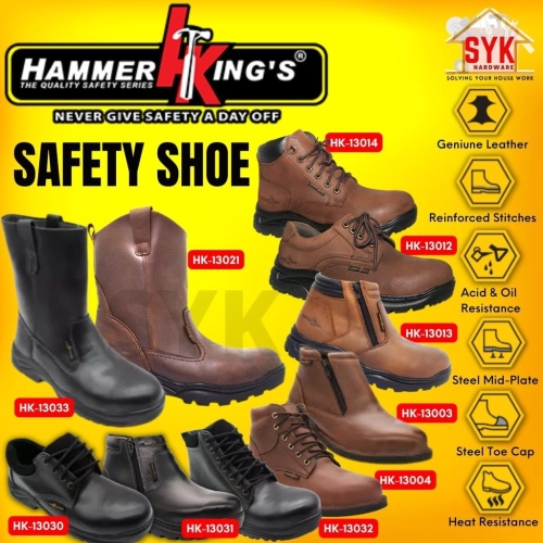 SYK HAMMER KING'S Safety Shoes Steel Toe Shoes Kasut Safety Boot Lelaki Kasut Kerja (SIRIM)
