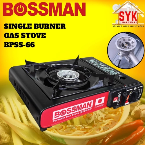 SYK Bossman BPSS-66 Portable Gas Stove Single Burner Butane Gas Stove Camping Hiking Periuk Kompor Dapur