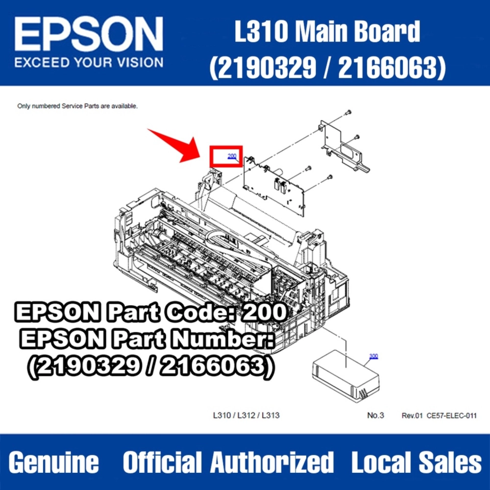 2190329 / 2166063 MainBoard MotherBoard Main Board for EPSON L310 Printer