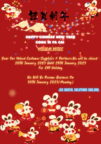 Holiday Notice - Chinese New Year