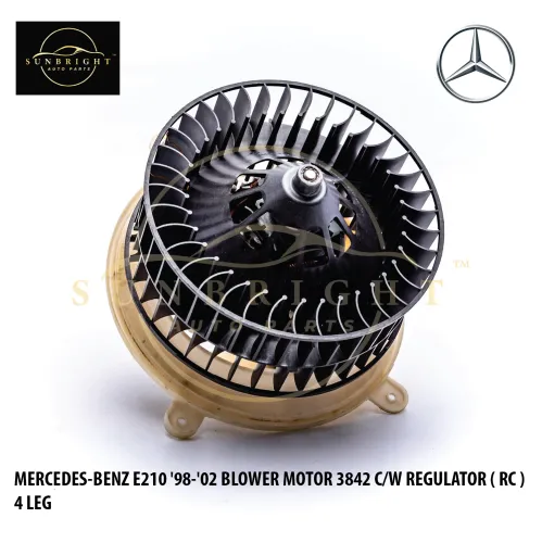 MOBLMBE2103842WRR - MERCEDES-BENZ E210 '98-'02 BLOWER MOTOR 3842 C/W REGULATOR ( RC ) 4 LEG