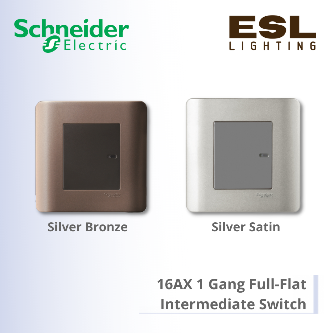[DISCONTINUE] SCHNEIDER ZENcelo Series 16AX 1 Gang Full-Flat Intermediate Switch E8431/I SZ 