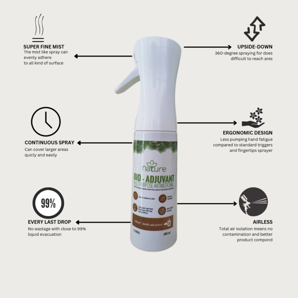 Natture Organic Pet Sanitizer Disinfectant Bio-Adjuvant Antimicrobial 300ml for Cats & Mammals