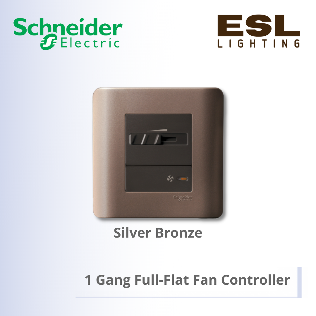 [DISCONTINUE] SCHNEIDER ZENcelo Series 1 Gang Full-Flat Fan Controller E8431SPF SZ