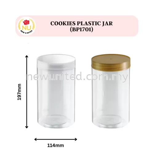 Cookies Plastic Jar 114x197mm (BP1701)