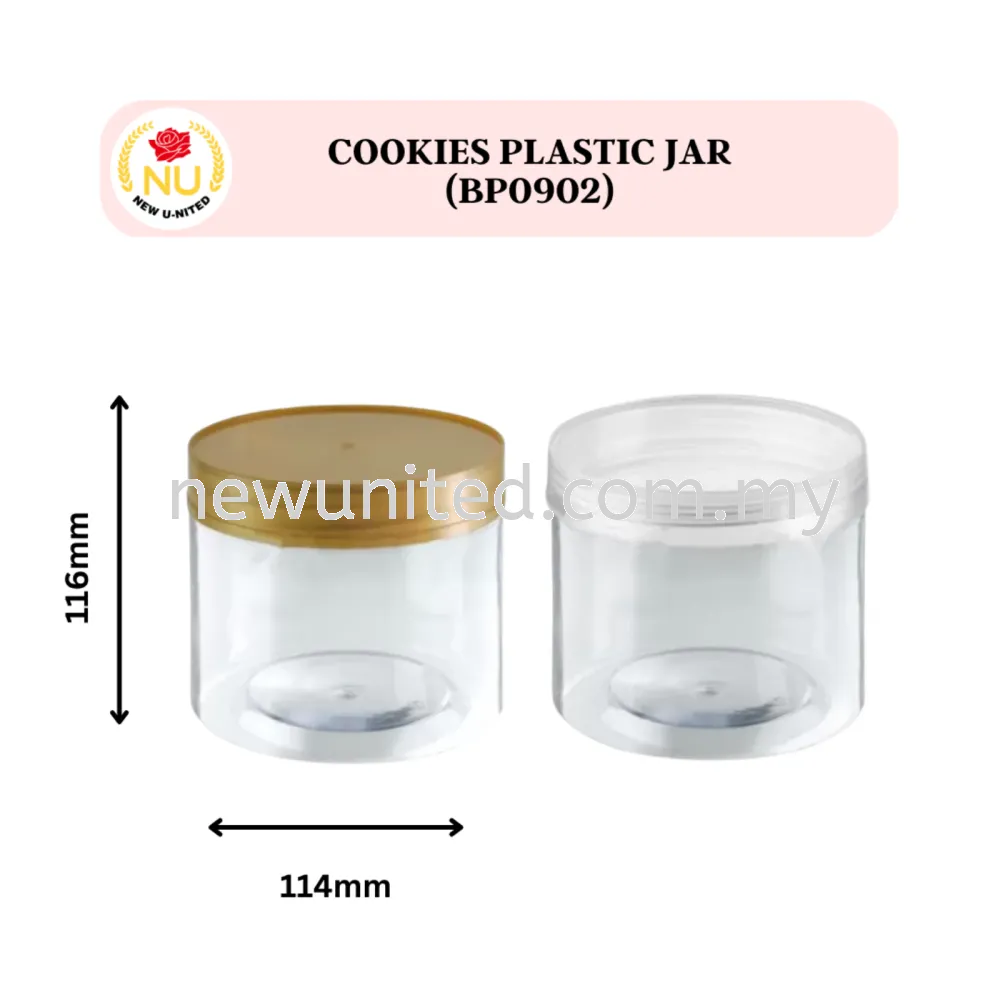 Cookies Plastic Jar 114x116mm (BP0902)