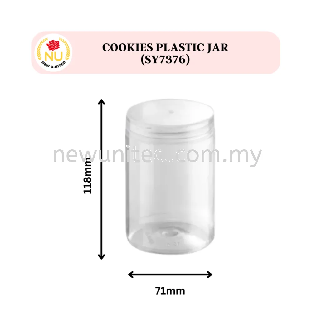 Cookies Plastic Jar 71x118mm (SY7376)