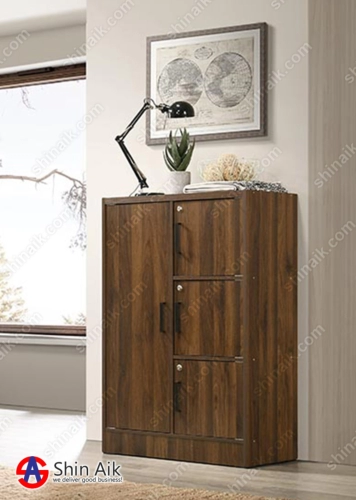 CC96200(KD) (3'ft) Walnut Modern 2 Doors Children Wardrobe / Cabinet