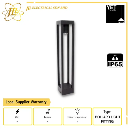 YET OUTDOOR SERIES BL3239 IP65 BLACK GU10 BOLLARD LIGHT FITTING ONLY [H60/H80]