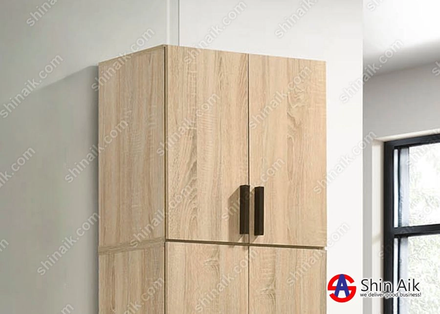 WR92097(KD) (2'ft) Natural Modern Minimalist Space Saving 2-Doors Wardrobe