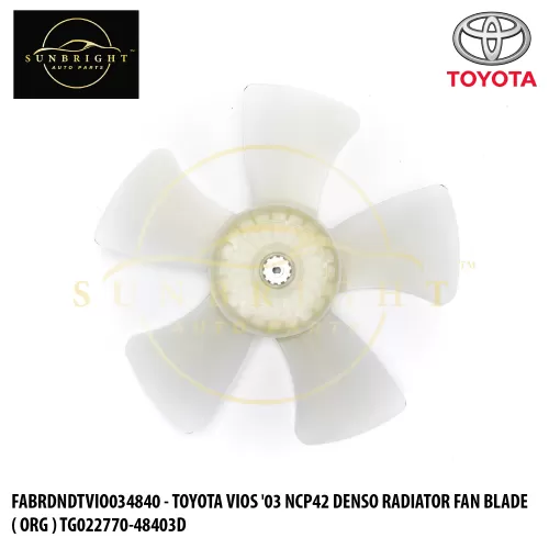 FABRDNDTVIO034840 - TOYOTA VIOS '03 NCP42 DENSO RADIATOR FAN BLADE ( ORG ) TG022770-48403D - 5 BLADE