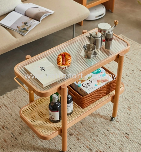 WOODEN TROLLEY/ MOVABLE COFFEE TABLE
