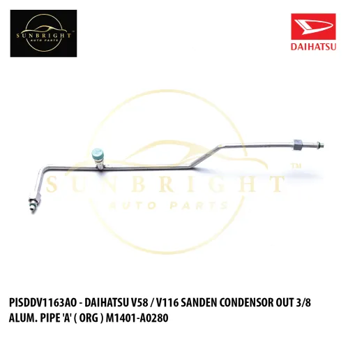 PISDDV1163AO - DAIHATSU V58 / V116 SANDEN CONDENSER OUT 3/8 ALUM. PIPE 'A' ( ORG ) M1401-A0280