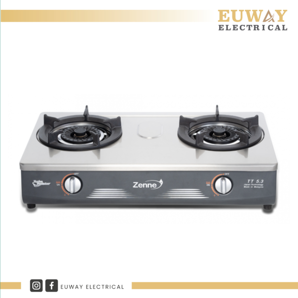 ZENNE DOUBLE BURNER GAS HOB 5.3kW KTM401S Gas Hob Cooker Hob Perak, Malaysia, Ipoh Supplier, Suppliers, Supply, Supplies | EUWAY ELECTRICAL (M) SDN BHD