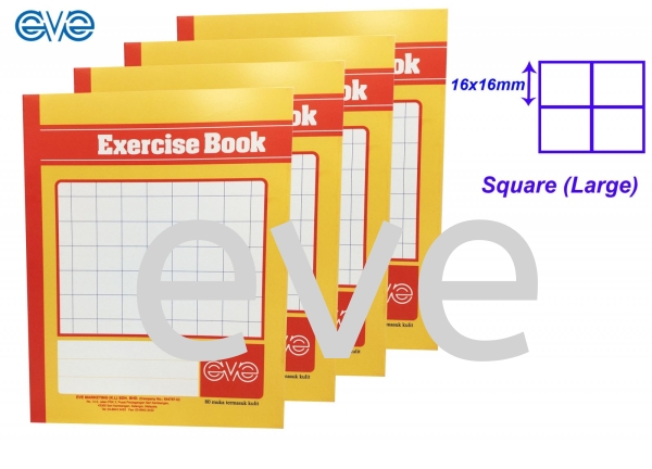 EVE 80'S Square Exercise Book (S,M,L,SM) EXERCISE BOOK Kuala Lumpur (KL), Malaysia, Selangor Supplier, Suppliers, Supply, Supplies | Eve Marketing (KL) Sdn Bhd