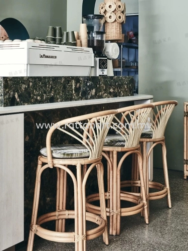 RATTAN BAR STOOL