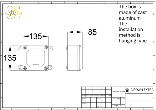 CROWN EX EXPLOSION PROOF BOX CJX MODEL 135x135x85