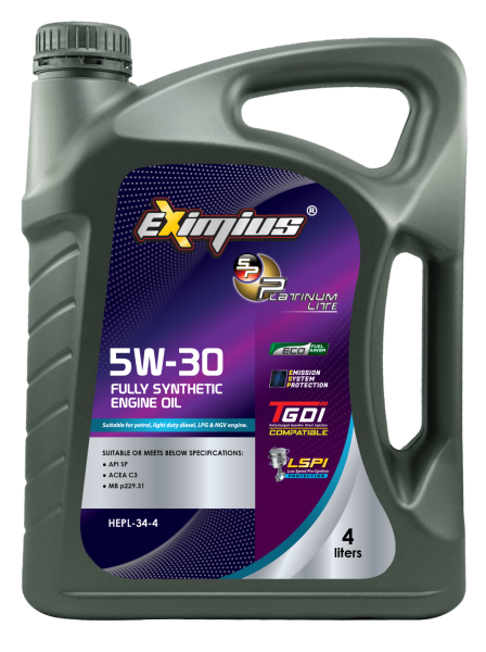 Hardex Eximius SP Platinum Lite SAE 5W-30 4L HARDEX EXIMIUS SP PLATINUM LITE SERIES FULLY SYNTHETIC ENGINE OIL PETROL & LIGHT DUTY DIESEL ENGINE OIL - EXIMIUS SERIES LUBRICANT PRODUCTS Pahang, Malaysia, Kuantan Manufacturer, Supplier, Distributor, Supply | Hardex Corporation Sdn Bhd