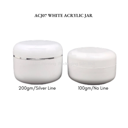 ACJ07 WHITE ACRYLIC JAR