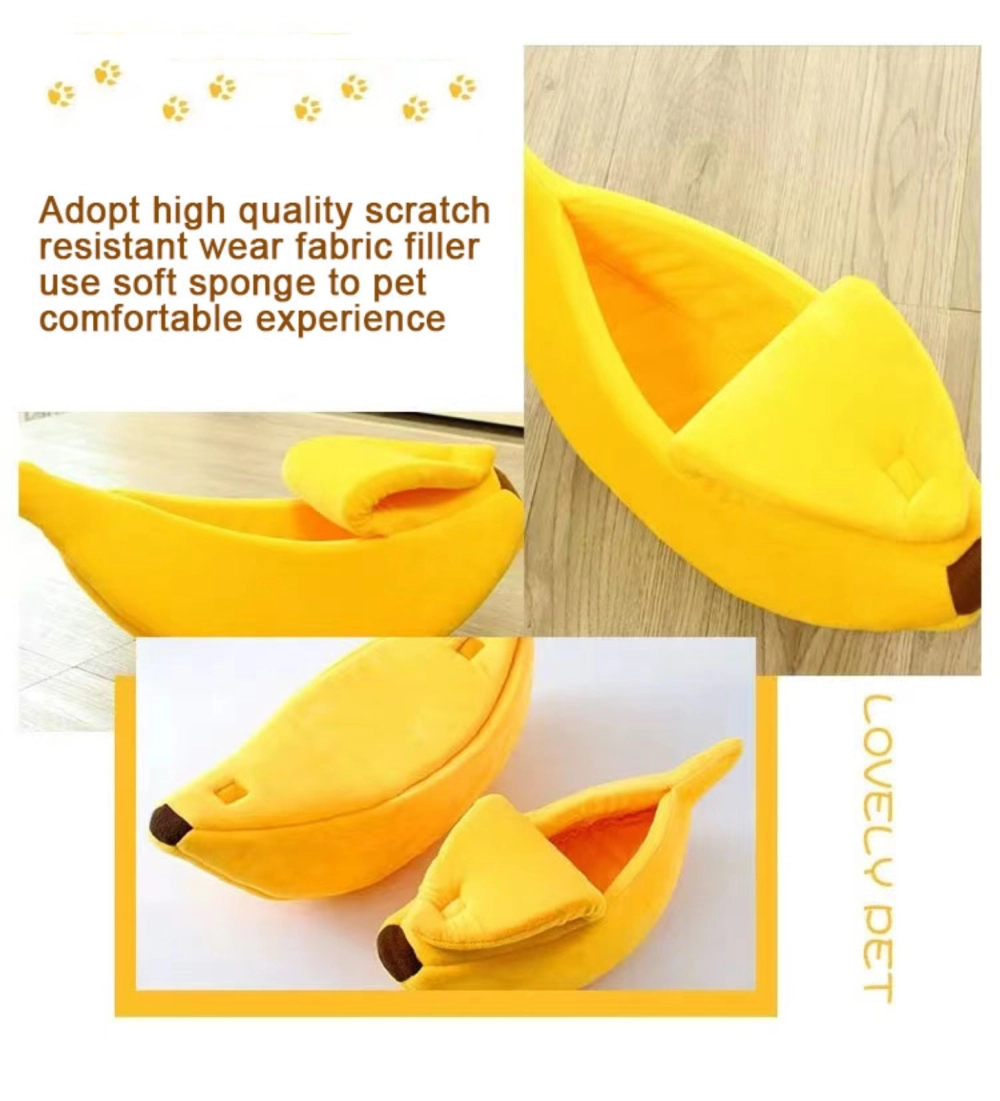 Pet Bed Banana Shape/Dog Bed Cat Bed Washable Pet Bed Sleeping Katil Tidur Kucing