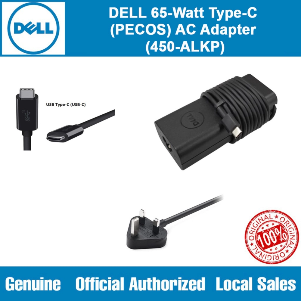 450-ALKP DELL 65W Type-C (PECOS) AC Power Adapter Charger