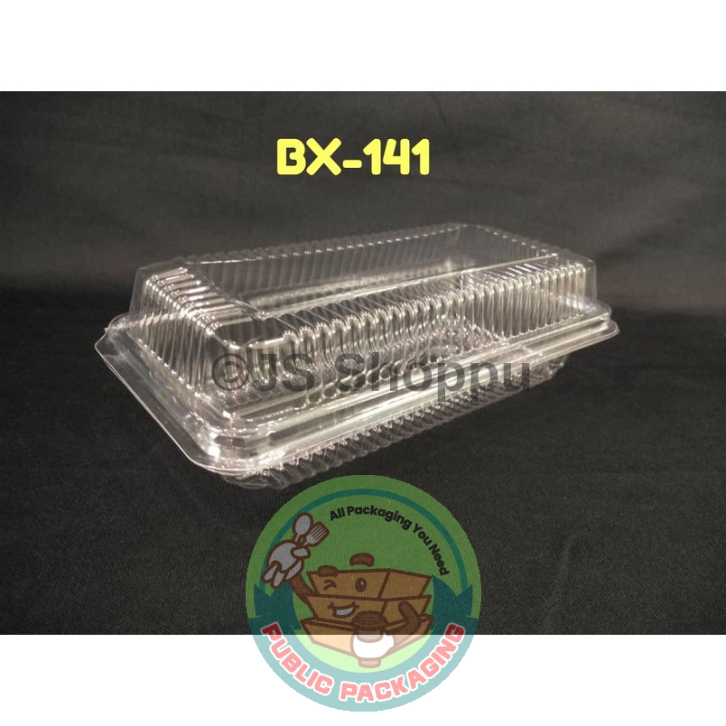 Kuih Container BX141 / Disposable Plastic Clear Bakery Container (50pcs+-) / BX 141