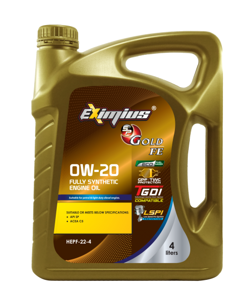 HARDEX EXIMIUS SP GOLD FE SAE 0W-20 4L HARDEX EXIMIUS SP GOLD & SP GOLD FE SERIES FULLY SYNTHETIC ENGINE OIL PETROL & LIGHT DUTY DIESEL ENGINE OIL - EXIMIUS SERIES LUBRICANT PRODUCTS Pahang, Malaysia, Kuantan Manufacturer, Supplier, Distributor, Supply | Hardex Corporation Sdn Bhd