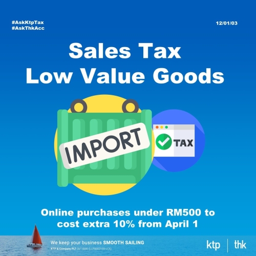 10% Sales Tax on Low Value Goods