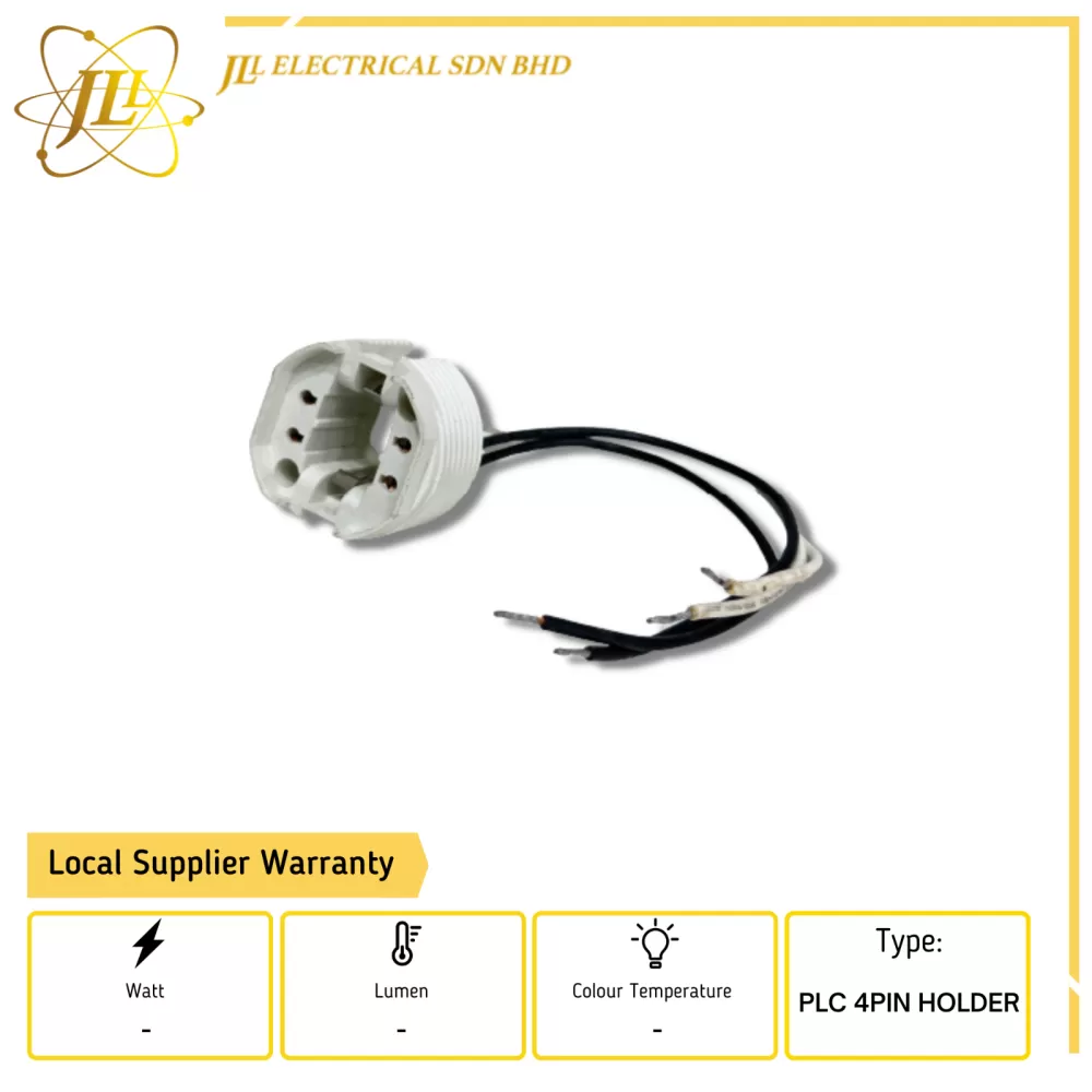 PLC 4PIN HOLDER - COMPACT FLUORESCENT HOLDER