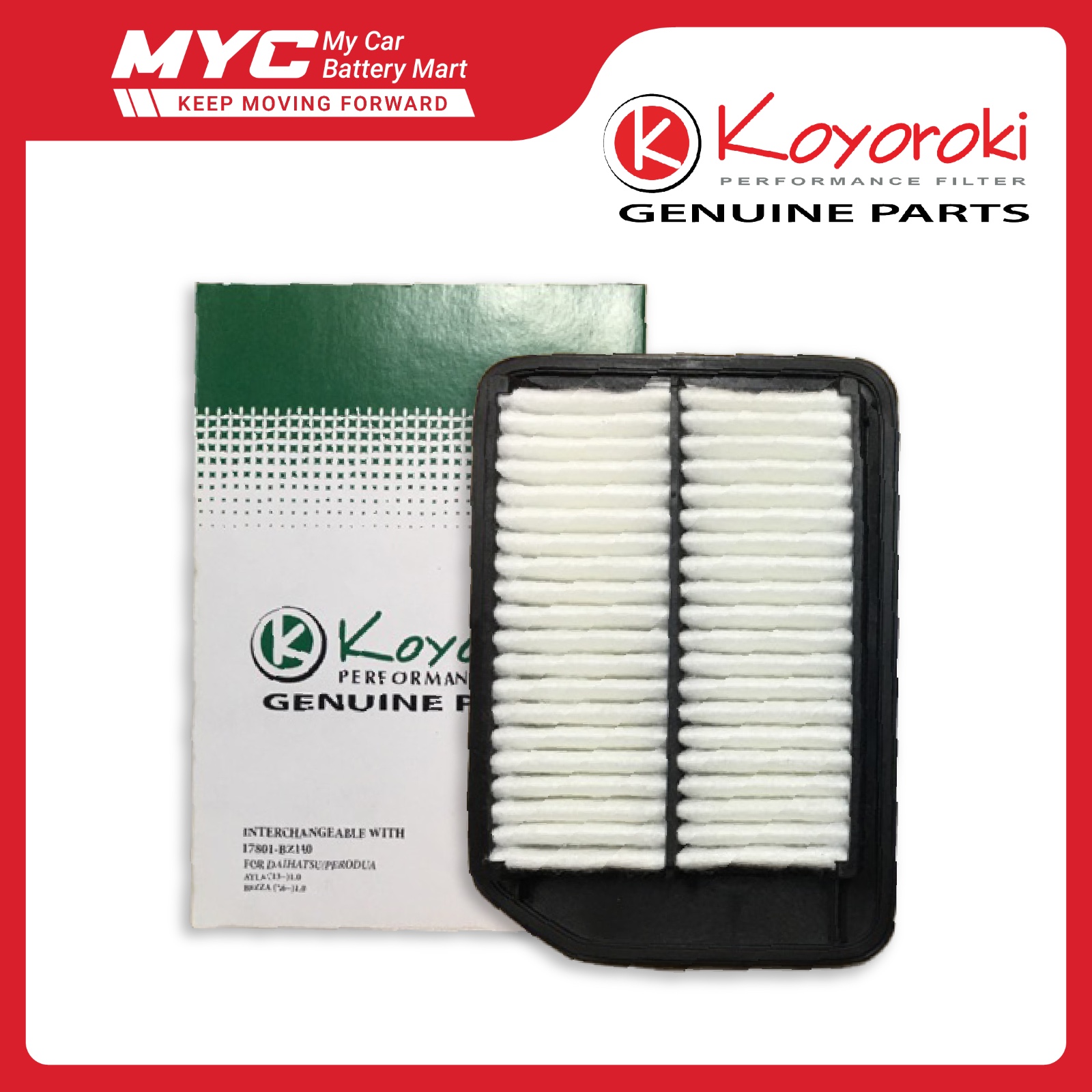 KOYOROKI AIR FILTER RDH-BZ140-P