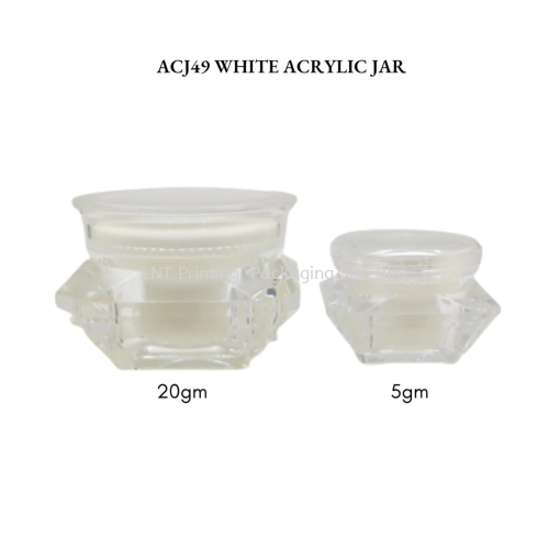 20gm/10gm White Diamond Acrylic Jar