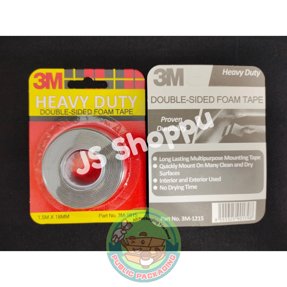 3M Heavy Duty Double Sided Foam Tape 12mm/18mm/24mm X 1.5M