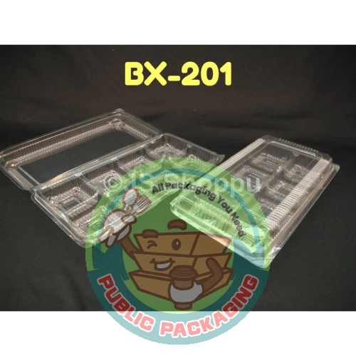 Kuih Container BX 201 / Disposable Plastic Clear Bakery Container (50pcs+-) /BX201