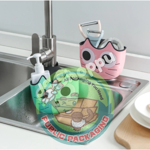 Adjustable Silicone Storage Basket / Sink Sponge Drain Silicone / Kitchen Faucet Holder / 水槽海绵收纳挂袋 / 沥水架 / 水槽挂袋 / 沥水篮