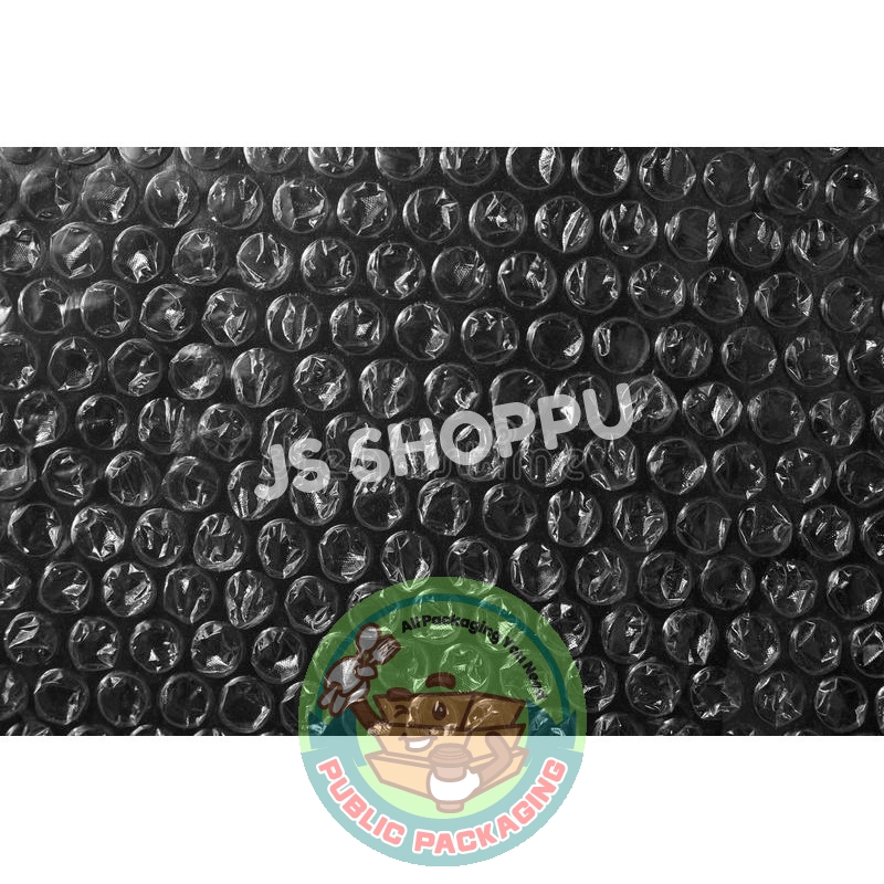 Bubble Wrap Single Layer 1m x 10m (Clear / Black)