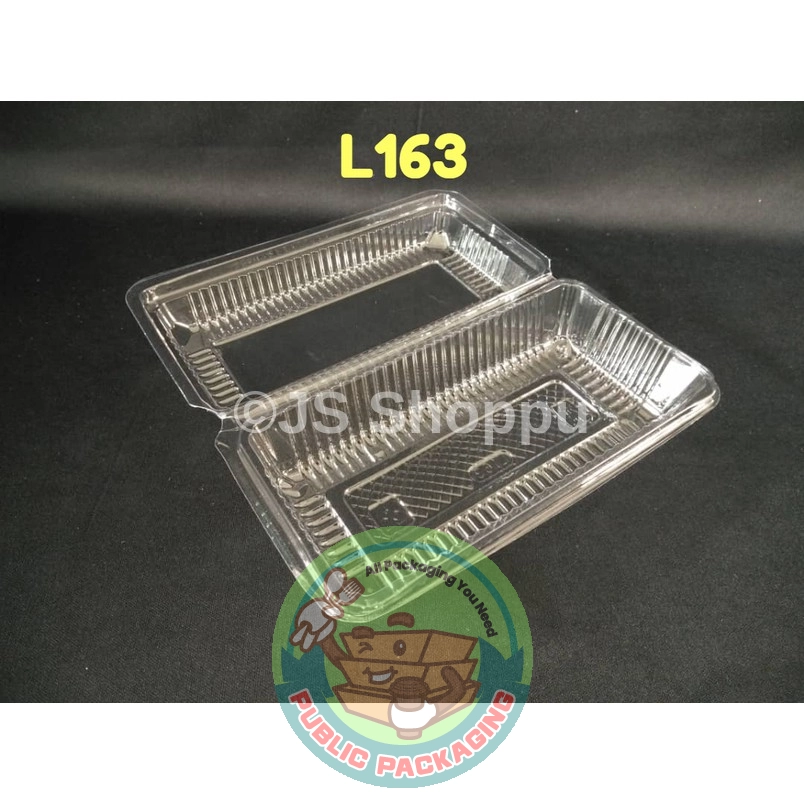 OPS-163 - BX Plastic Tray with Lock (100pcs卤) Bakery Disposable Plastic Clear Food Box