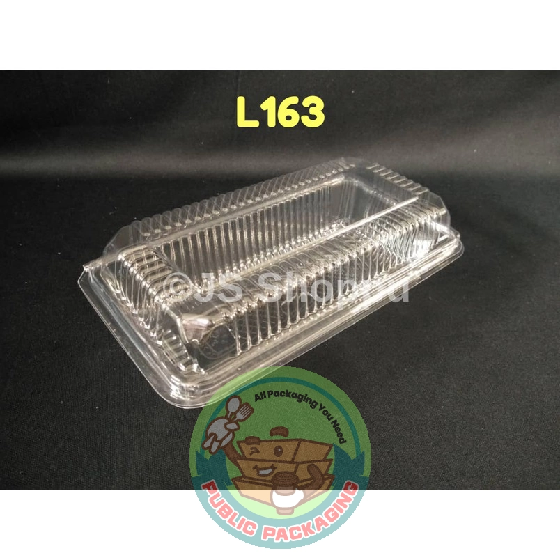 OPS-163 - BX Plastic Tray with Lock (100pcs卤) Bakery Disposable Plastic Clear Food Box