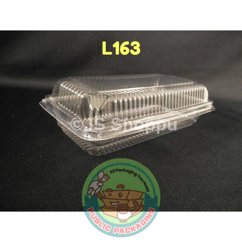 OPS-163 - BX Plastic Tray with Lock (100pcs卤) Bakery Disposable Plastic Clear Food Box