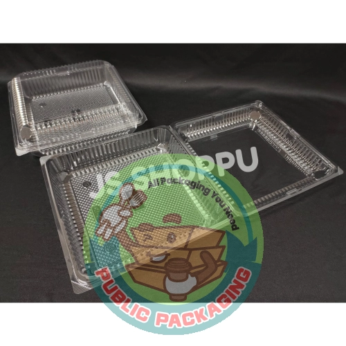 Kuih Container BX124 / Disposable Plastic Clear Bakery Container / BX 124 (50pcs+-)