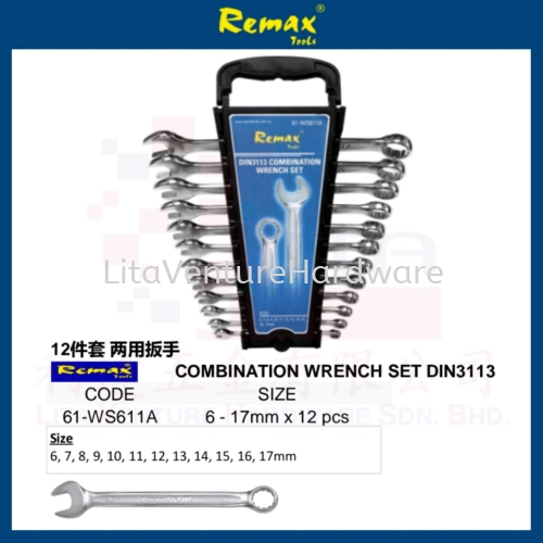 REMAX BRAND COMBINATION WRENCH SET DIN3113 61WS611A