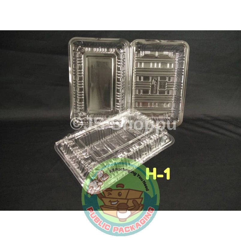 Kuih Container OPS-H1 / Disposable Plastic Clear Bakery Container (100pcs+-) / OPS H1 / Plastic Container