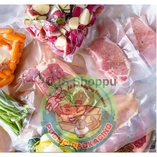 Food Grade Vacuum Bag in Roll (One Side Embossed) / 纹路真空包装袋/ 真空包装袋/ 真空袋 / 细圆点卷膜螺网纹/ 抽气封口压缩保鲜