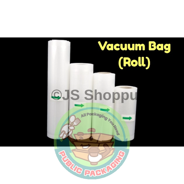 Food Grade Vacuum Bag in Roll (One Side Embossed) / 纹路真空包装袋/ 真空包装袋/ 真空袋 / 细圆点卷膜螺网纹/ 抽气封口压缩保鲜