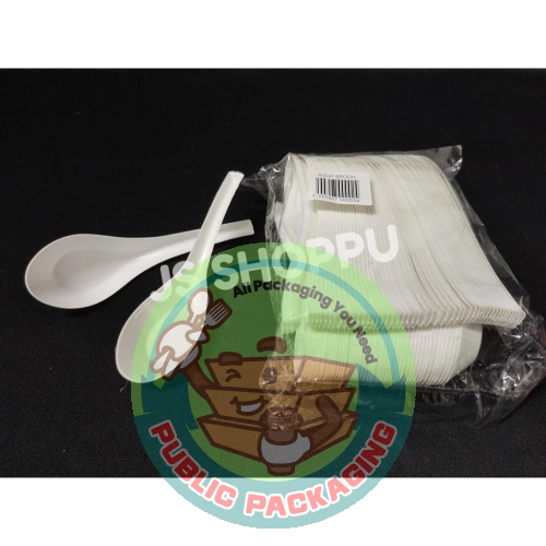 Soup Spoon / Big Spoon / Disposable Plastic Cutlery (100pcs卤) / Plastic Spoon