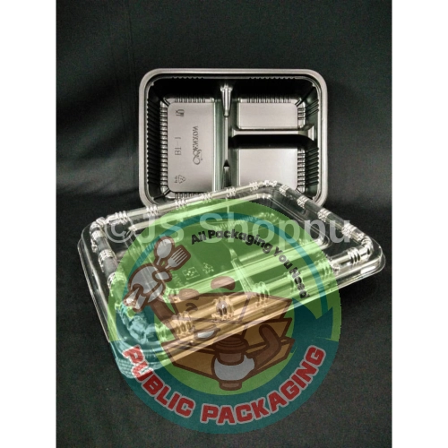 3 Compartment Lunch Box (50pcs卤) BT 1 / Disposable PP Lunch Box / Kotak Nasi